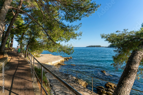Fototapeta Naklejka Na Ścianę i Meble -  A sunny summer day at the Plava Laguna in Porec, Croatia