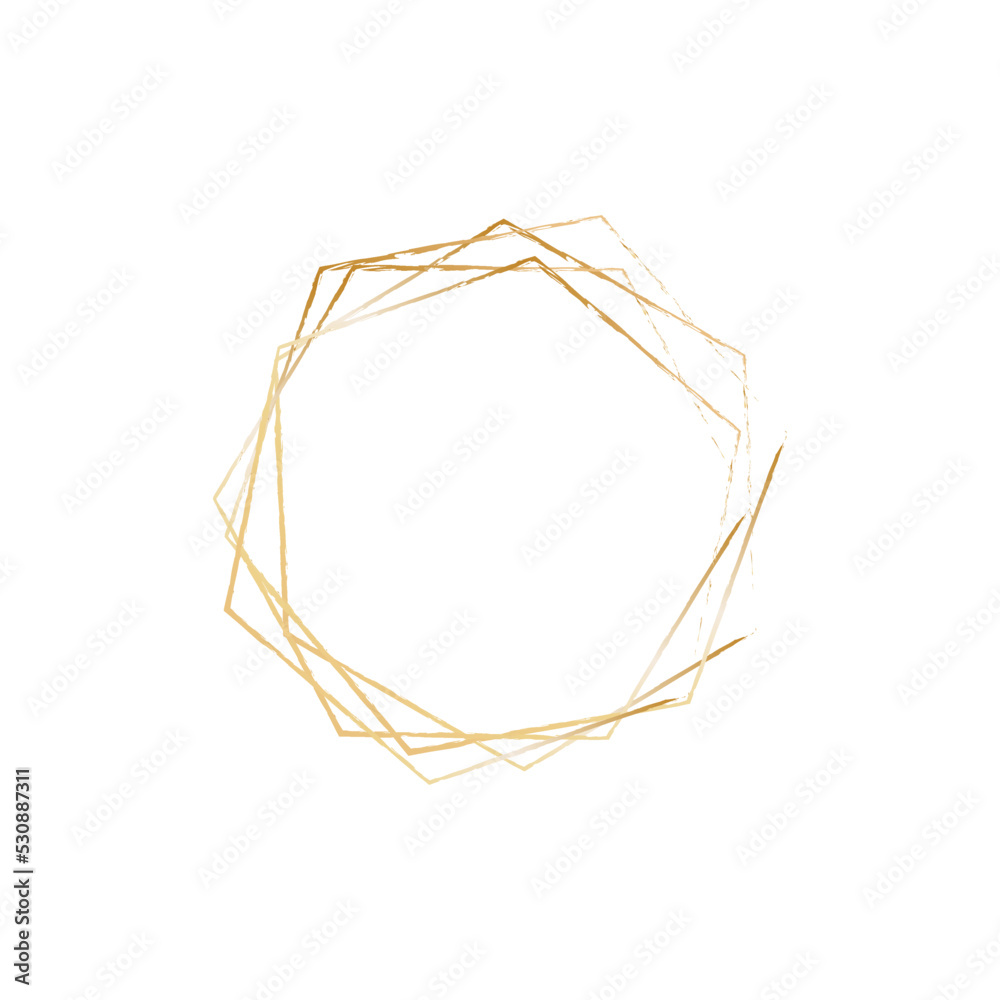 Geometric Golden Frames. Metallic polyhedron, art deco style for wedding invitations, Polygonal Vintage Frames for Invitation Template. Geometric Golden Frames. Metallic polyhedron, art deco style for wedding invitations, Polygonal Vintage Frames for Invitation Template.