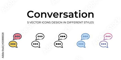 conversation icons set vector illustration. vector stock,