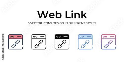 web link icons set vector illustration. vector stock,