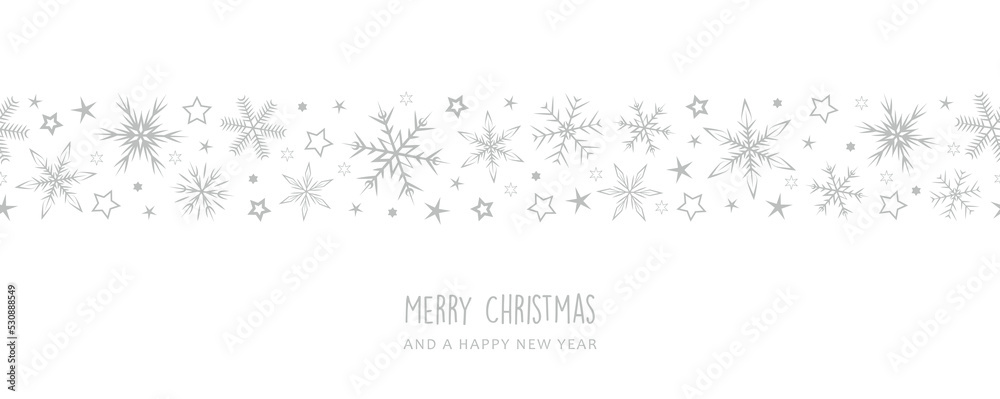christmas greeting card banner with snowflake border christmas greeting card banner with snowflake border
