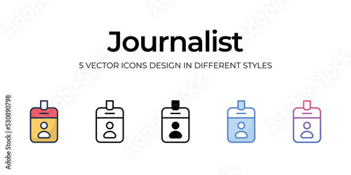 journalist icons set vector illustration. vector stock,