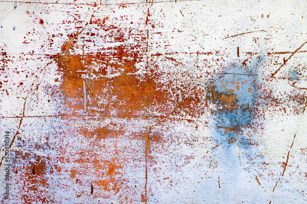 Abstraction, orange old rusty wall, texture