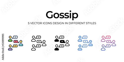 gossip icons set vector illustration. vector stock,