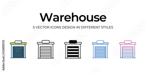 warehouse icons set vector illustration. vector stock,