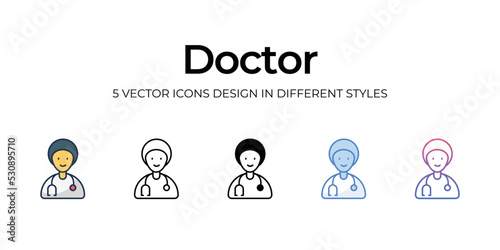 doctor icon set vector illustration. vector stock.