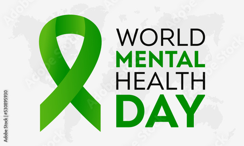 World mental health day. October 10. Health awareness concept vector template for banner, greeting card, poster with background design. Vector illustration.