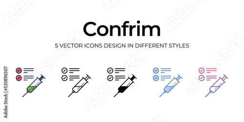 confirm icons set vector illustration. vector stock,