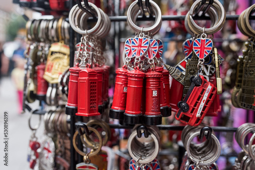 Photography Red telephone box, key ring, souvenir from London.