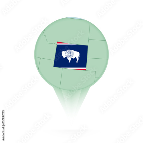 Wyoming map, stylish location icon with Wyoming map and flag. Free Download Wyoming map, stylish location icon with Wyoming map and flag. - GFXLoad