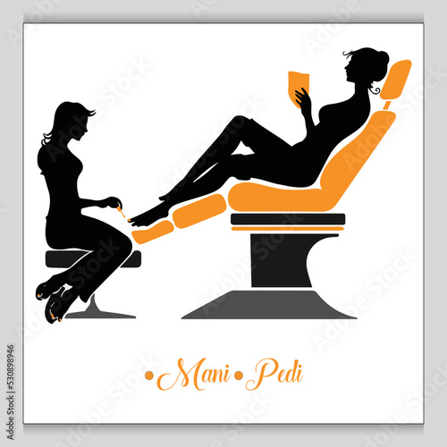 Nail spa, pedicure vector