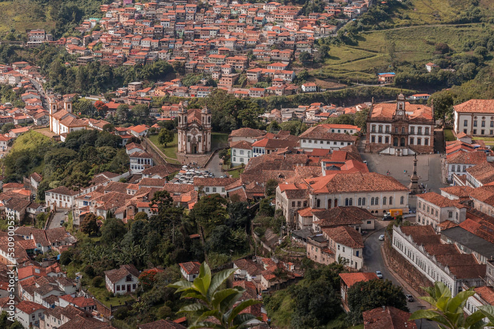 Panorama de Ouro Preto, Minas Gerais, Brasil