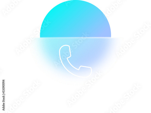 Glassmorphic phone icon