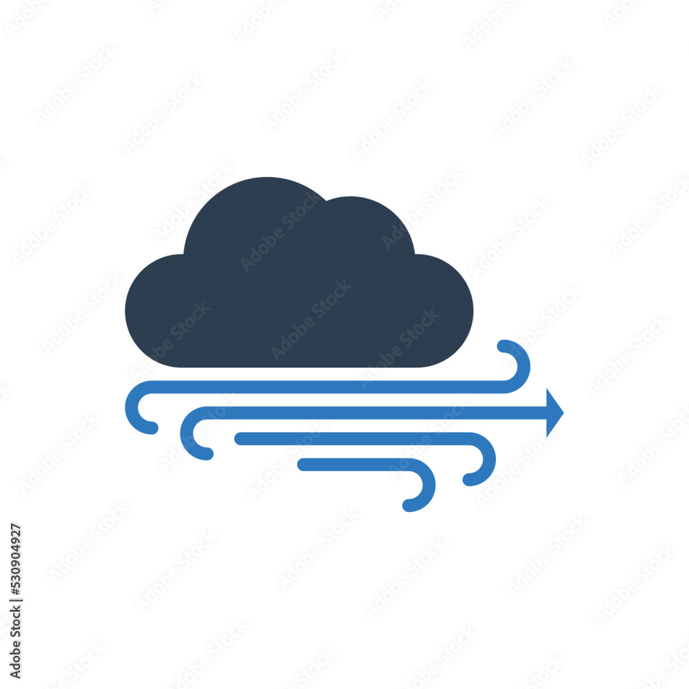 Windy With Cloud Icon - Weather Forecast icon