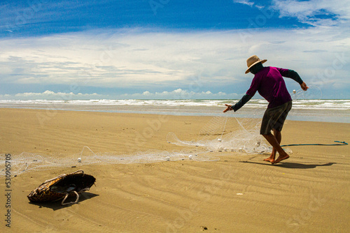 artisanal fishing in Lençóis Maranhenses, Brazil