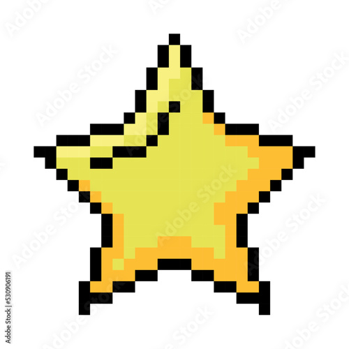 Wallpaper Mural Isolated colored star shape videogame icon Pixelated style Vector Torontodigital.ca