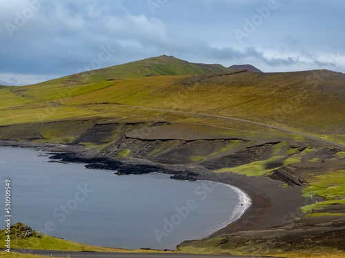 View of Heimaey island from Storhofdi, Vestmannaeyjar (Westman Islands) off the south coast of Iceland. © Luis
