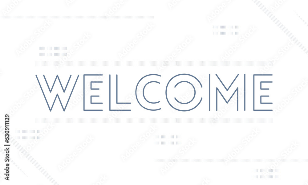 Abstract welcome sign word banner illustration