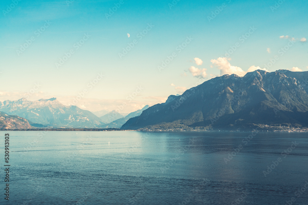 Fototapeta premium panorama depuis la riviera vaudoise