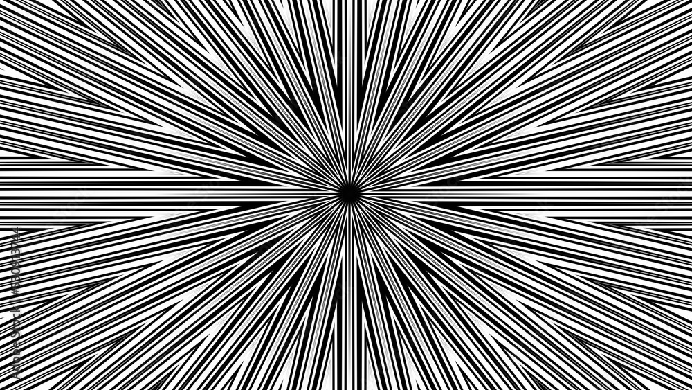 Obraz premium Abstract background with striped mandala . Black and white pattern.