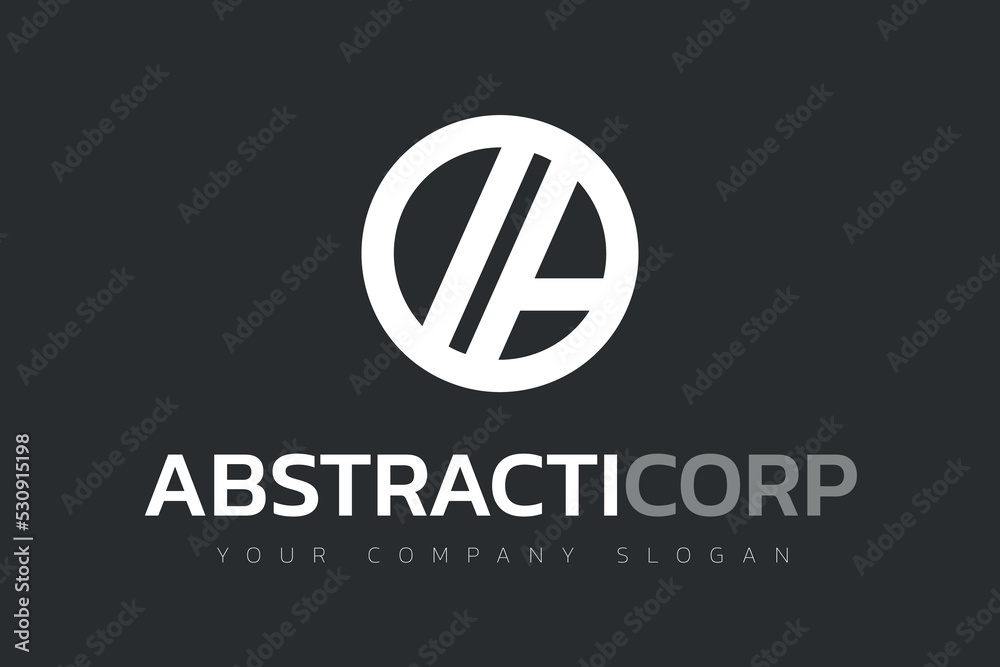 A letter logo, Abstract letter A in circle vector logo A letter logo, Abstract letter A in circle vector logo