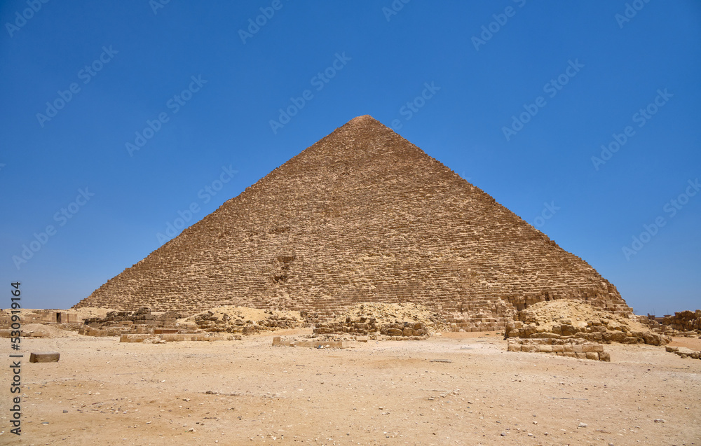 view of the pyramids of giza, egypt view of the pyramids of giza, egypt