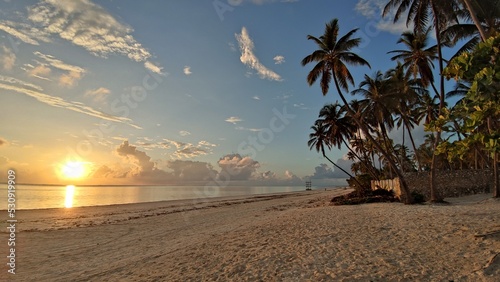 Ocean sunrise. Zanzibar, Africa