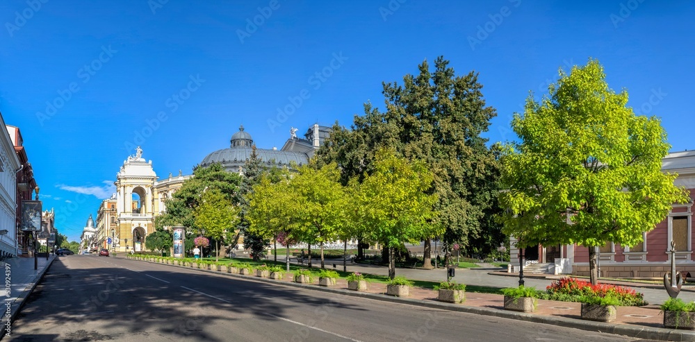 Lanzheronovskaya street in Odessa, Ukraine