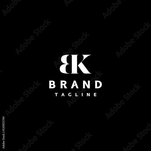 Classy Letter B and K Logo Design. Classic Letter BK Logo Design.