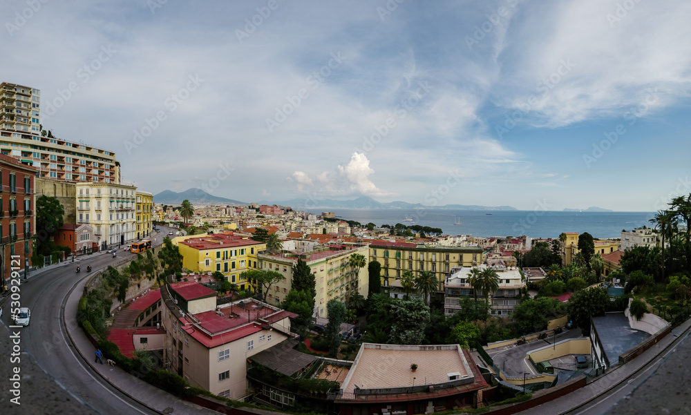 Fototapeta premium Naples skyline during sunset