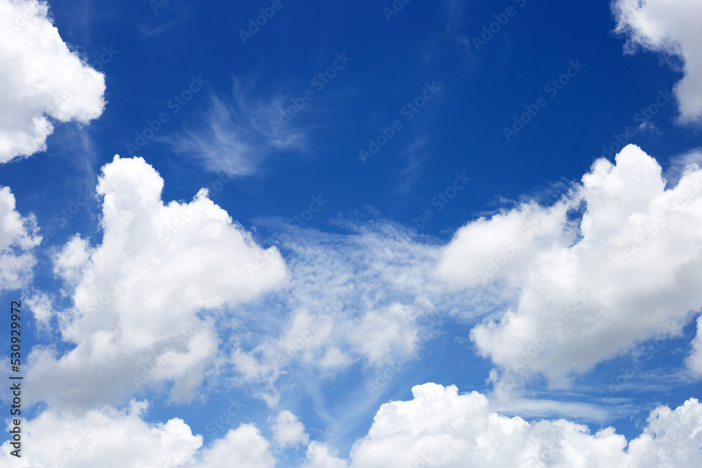 Blue sky with white clouds Blue sky with white clouds