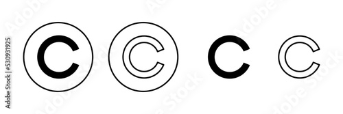 Copyright icon vector. copyright sign and symbol