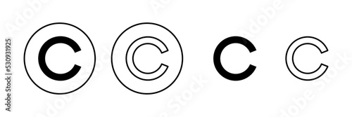 Copyright icon vector. copyright sign and symbol