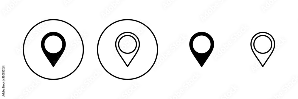 Obraz premium Pin icon vector. Location sign and symbol. destination icon. map pin