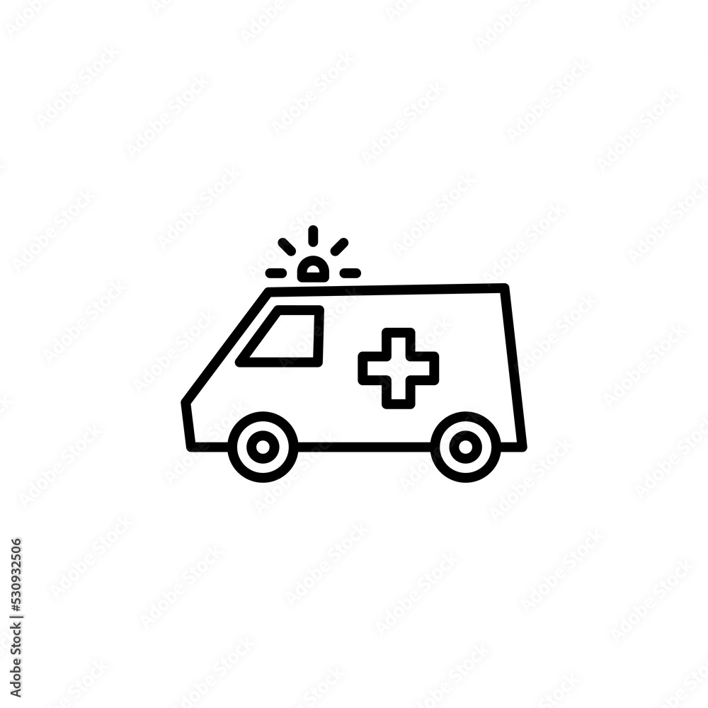 Ambulance icon vector for web and mobile app. ambulance truck sign and symbol. ambulance car Ambulance icon vector for web and mobile app. ambulance truck sign and symbol. ambulance car