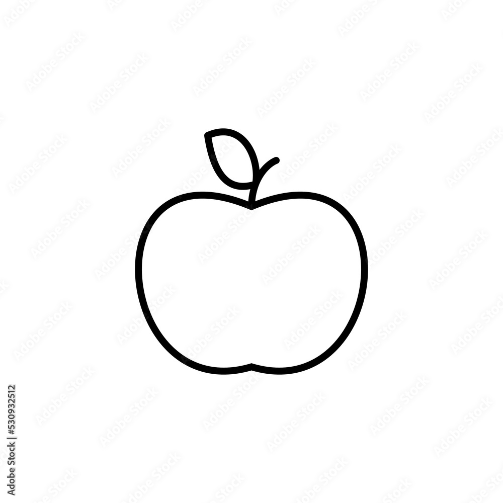 Apple icon for web and mobile app. Apple sign and symbols for web design. Apple icon for web and mobile app. Apple sign and symbols for web design.