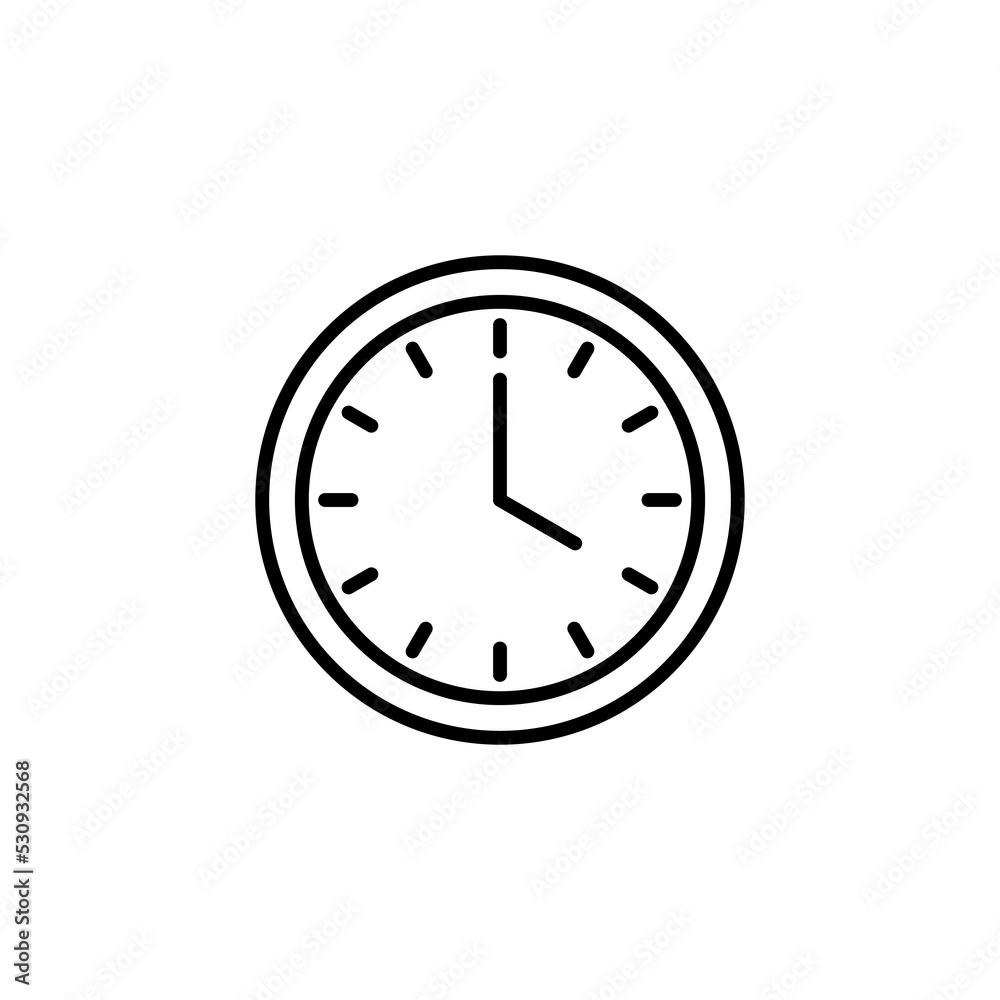 Clock icon vector for web and mobile app. Time sign and symbol. watch icon Clock icon vector for web and mobile app. Time sign and symbol. watch icon