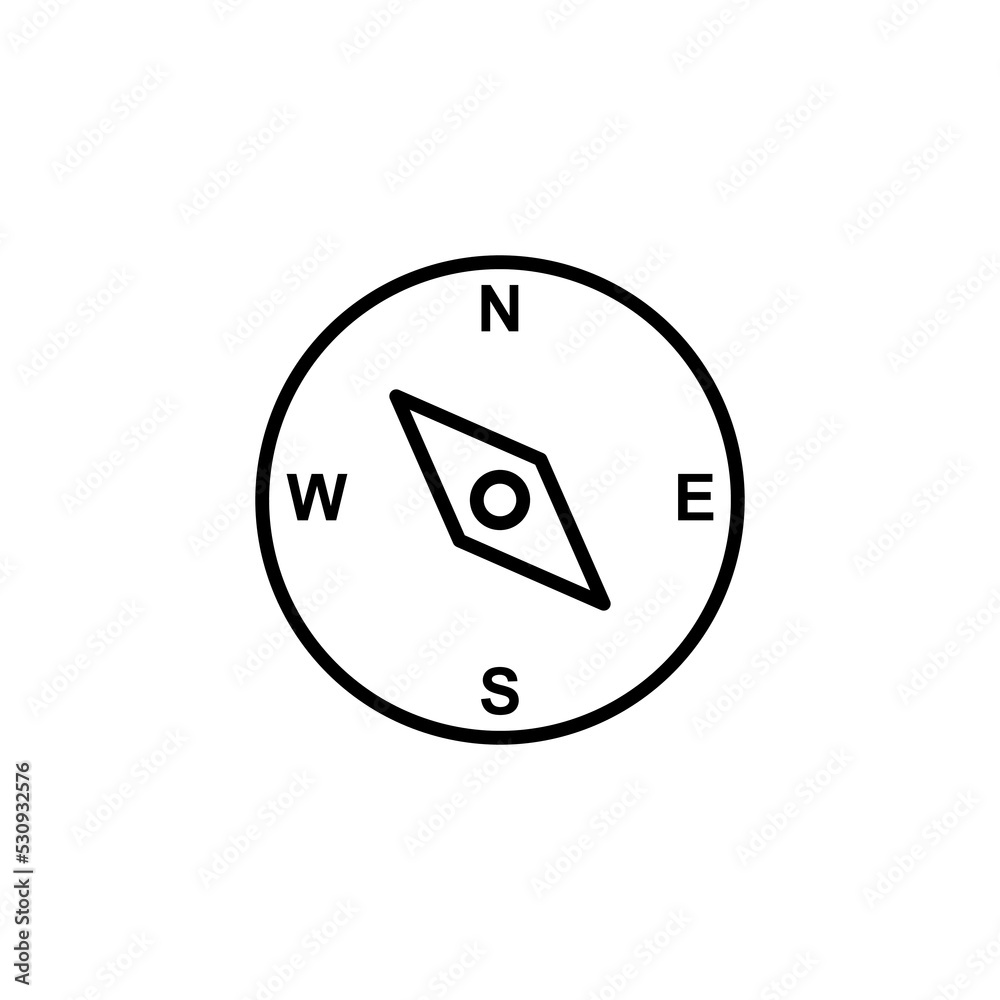 Compass icon vector for web and mobile app. arrow compass icon sign and symbol Compass icon vector for web and mobile app. arrow compass icon sign and symbol