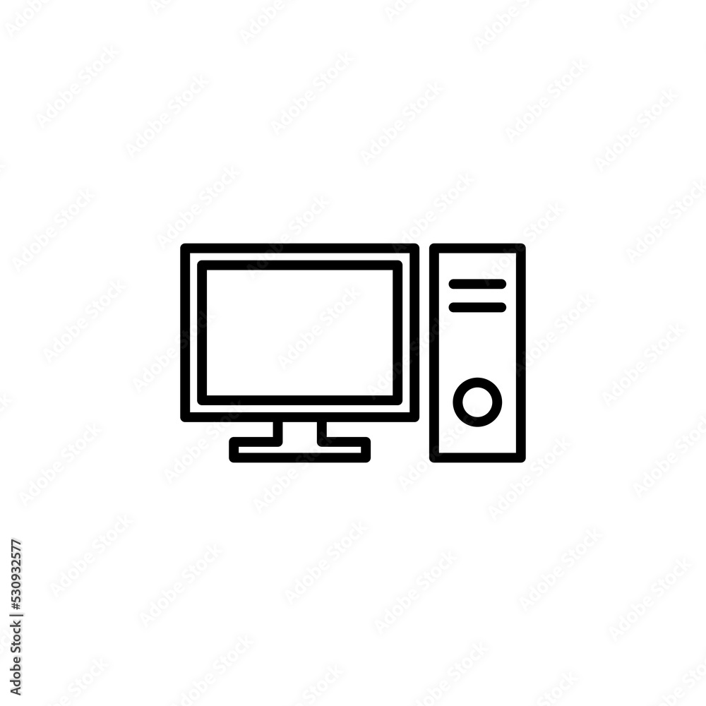 Computer icon vector for web and mobile app. computer monitor sign and symbol Computer icon vector for web and mobile app. computer monitor sign and symbol