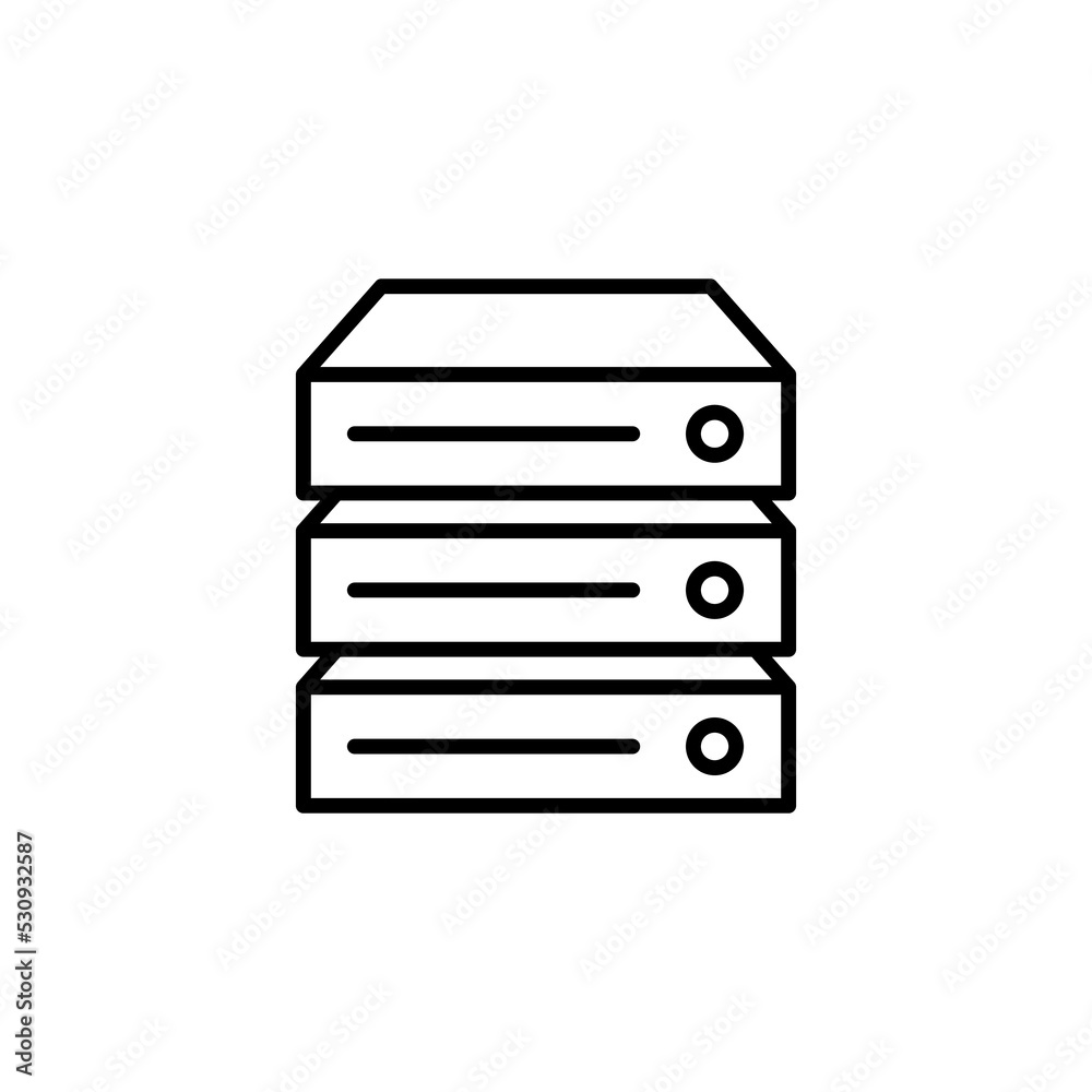 Database icon vector for web and mobile app. database sign and symbol Database icon vector for web and mobile app. database sign and symbol
