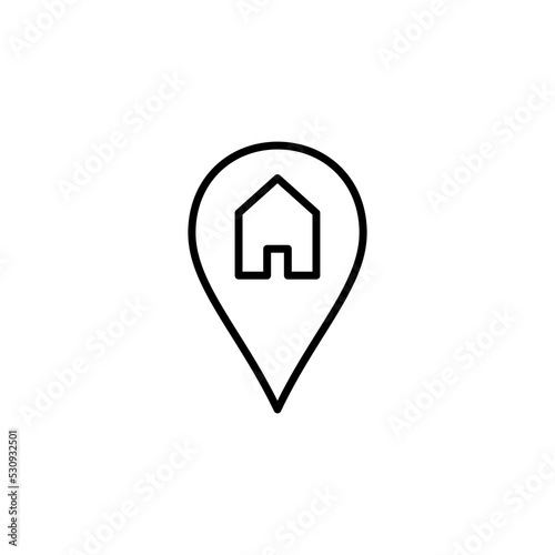 Address icon vector for web and mobile app. home location sign and symbol. pinpoint