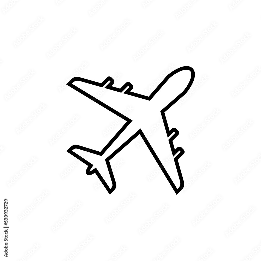Plane icon for web and mobile app. Airplane sign and symbol. Flight transport symbol. Travel sign. aeroplane