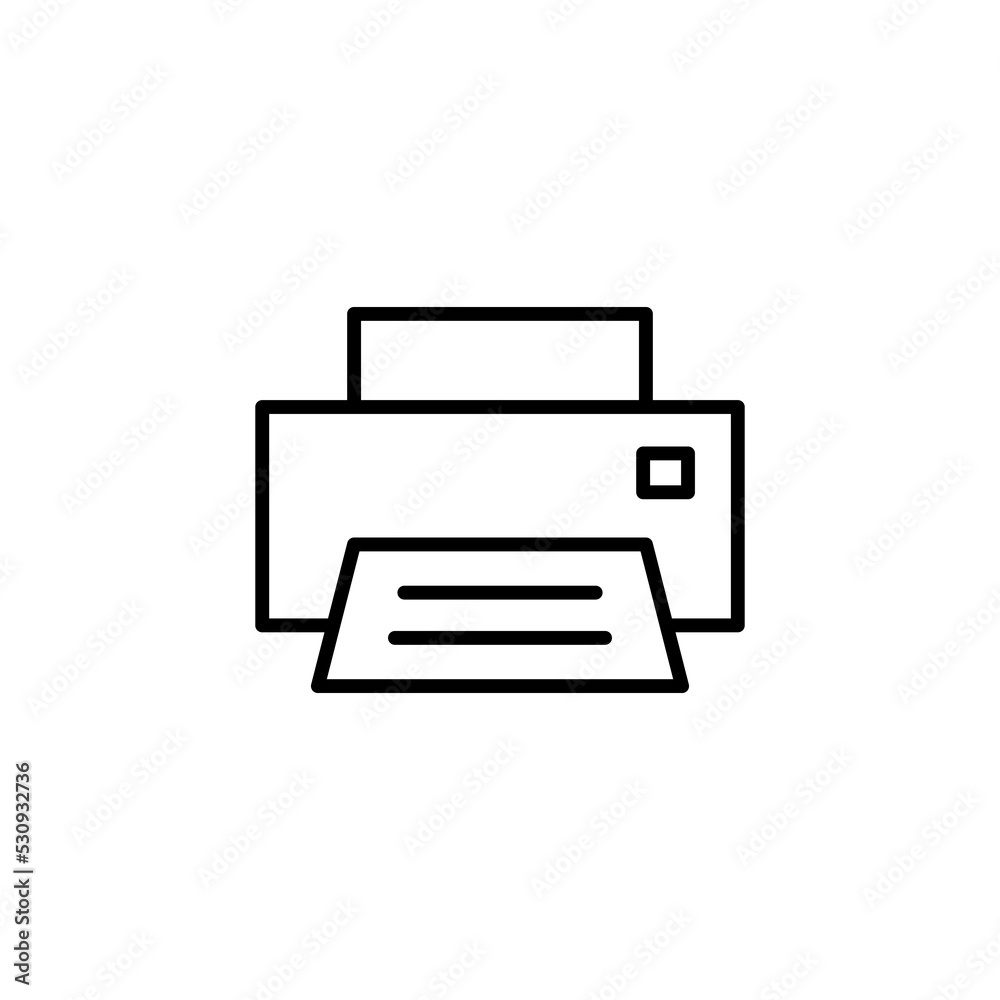 Print icon for web and mobile app. printer sign and symbol