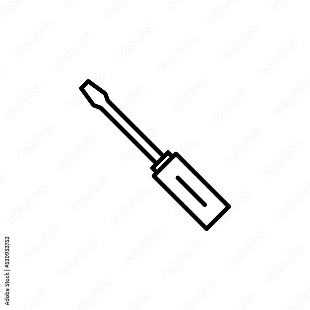 Screwdriver icon for web and mobile app. tools sign and symbol Screwdriver icon for web and mobile app. tools sign and symbol