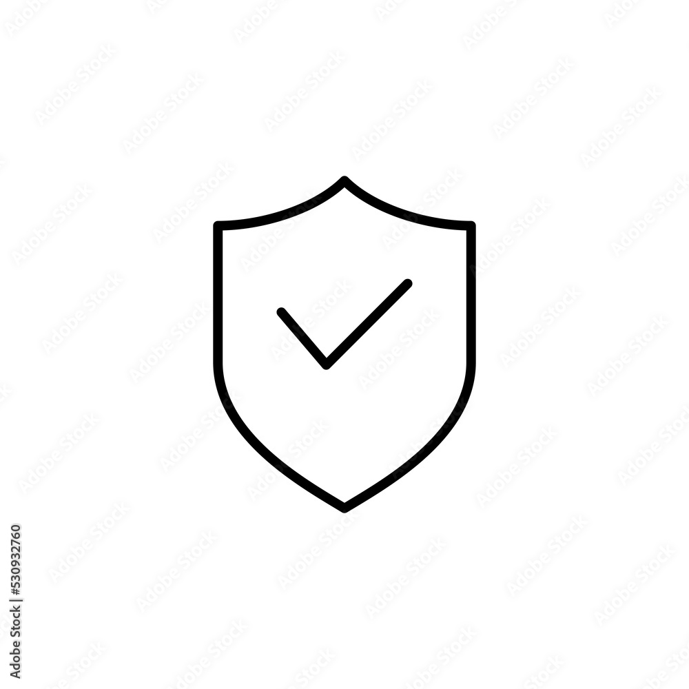 Shield check mark icon for web and mobile app. Protection approve sign. Insurance icon Shield check mark icon for web and mobile app. Protection approve sign. Insurance icon