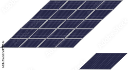 Modern smart electrical solar power plant technology isolated on white background. Digital related asset. Power, energy 
generation system.  Renewable smart power electricity backup grid.