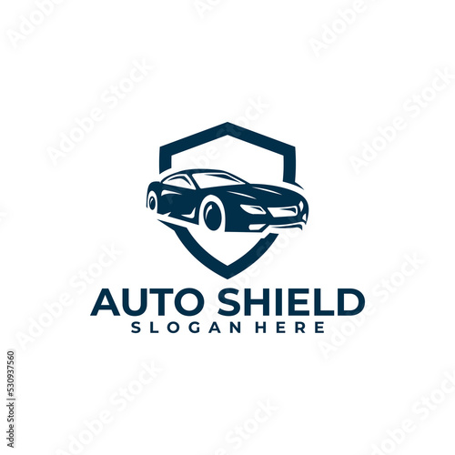 auto shield logo vector design template
