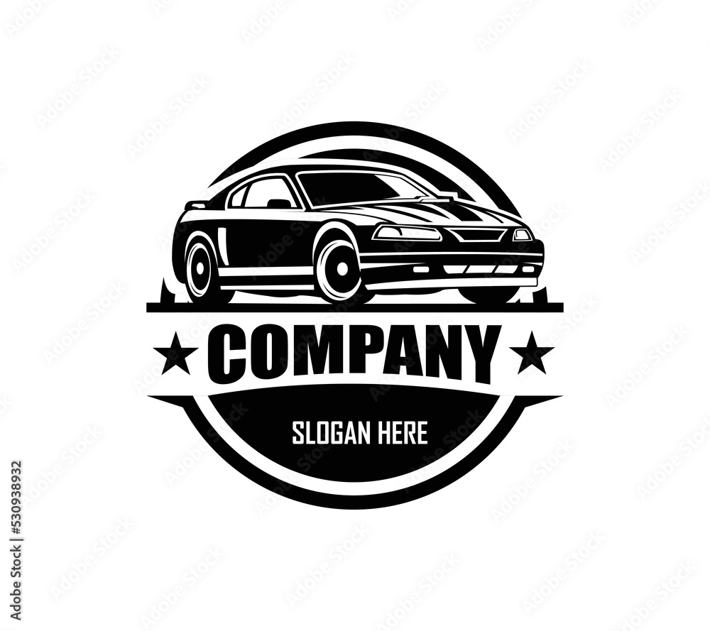Fototapeta premium Modern American muscle car vector graphic design isolated