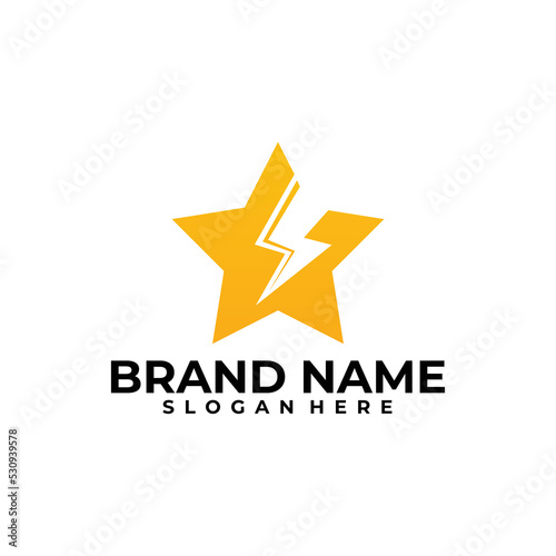 star bolt logo vector design template