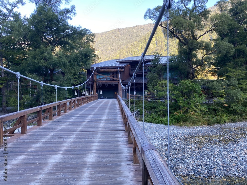 The bridge at Kamikochi, Nagano, Japan